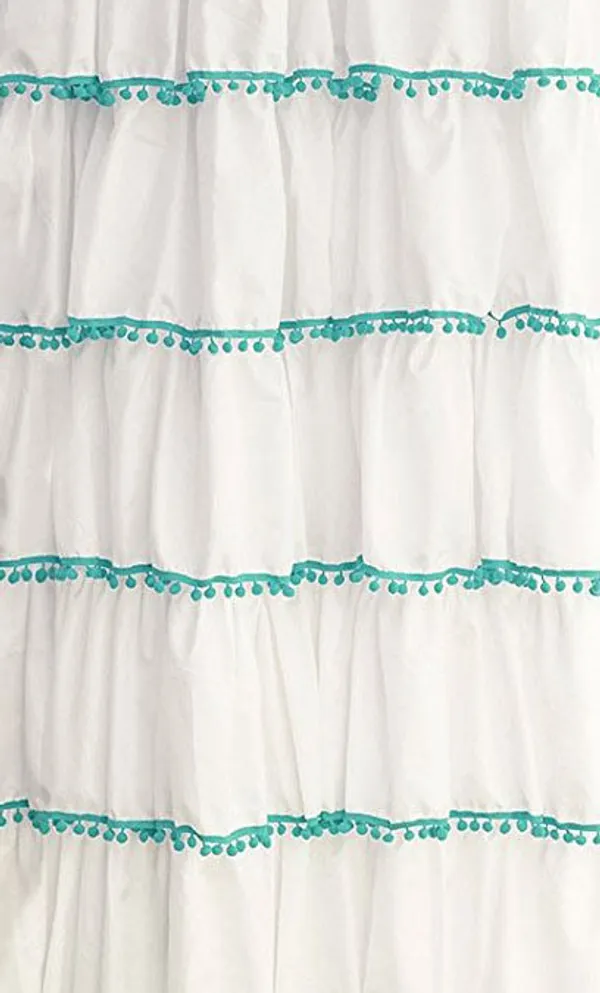 Pack_of_2_Cotton_Aqua_Sheer_Pompom_Lace_Rod_Pocket_Curtain_Set_for_Bedroom_and_Living_Room