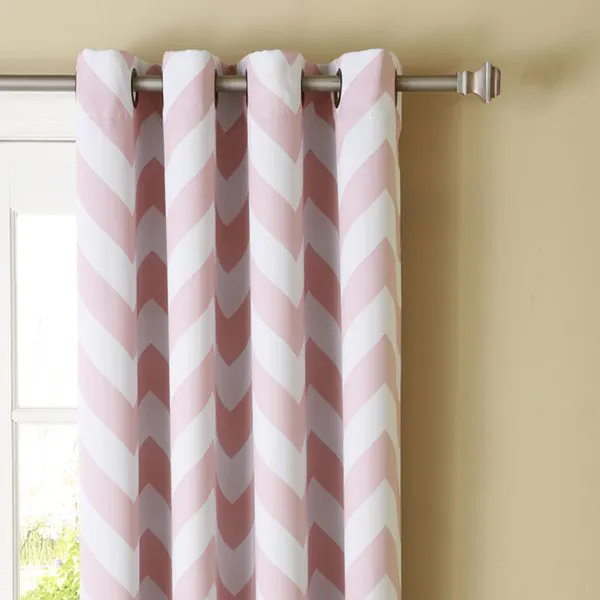 Pack_of_2_Cotton_Pink_Chavron_Printed_Eyelet_Curtain_Set_for_Window_and_Door