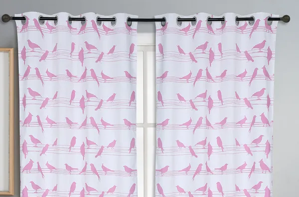 Pack_of_2_Cotton_Pink_Bird_Printed_Eyelet_Curtain_Set_for_Window_and_Door
