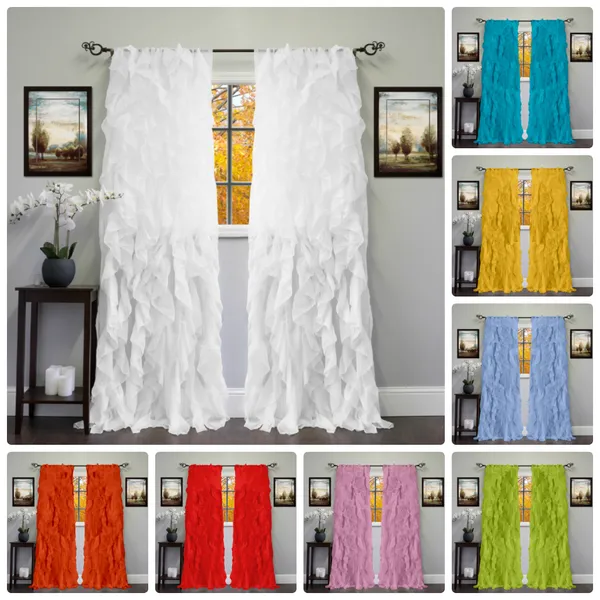 Pack_of_2_Cotton_Red_Vertical_Ruffel_Sheer_Rod_Pocket_Curtain_Set_for_Window_and_Door