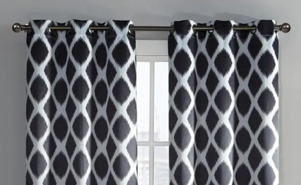 Pack_of_3_Cotton_Black_Ikat_Printe_With_Voil_Sheer_Eyelet_Curtain_Set_for_Window_and_Door