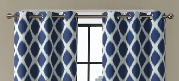 Pack_of_3_Cotton_Navy_Blue_Ikat_Printe_With_Voil_Sheer_Eyelet_Curtain_Set_for_Window_and_Door