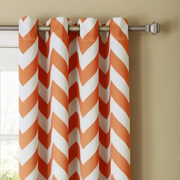 Pack_of_3_Cotton_Orange_Chevron_Printe_With_Voil_Sheer_Eyelet_Curtain_Set_for_Window_and_Door
