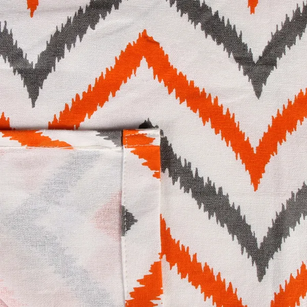 Pack_of_2_Cotton_Grey-Orange_Ikat_Chevron_Printed_Eyelet_Curtain_Set_for_Window_and_Door