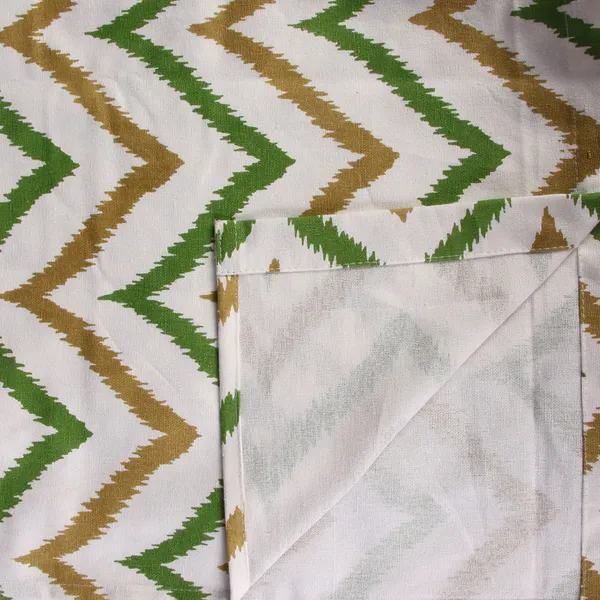 Pack_of_2_Cotton_Dark_Green_Ikat_Chevron_Printed_Eyelet_Curtain_Set_for_Window_and_Door