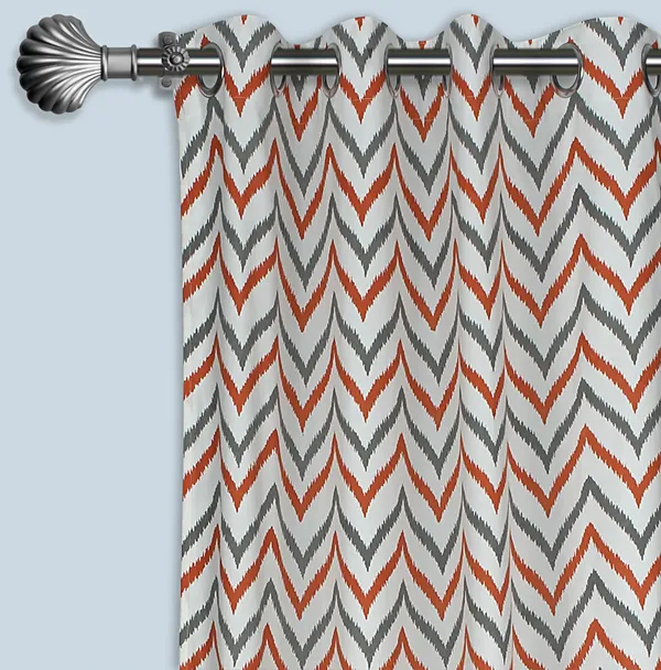 Pack_of_2_Cotton_Orange_Double_Ikat_Chevron_Printed_Eyelet_Curtain_Set_for_Window_and_Door
