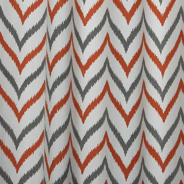 Pack_of_2_Cotton_Orange_Double_Ikat_Chevron_Printed_Eyelet_Curtain_Set_for_Window_and_Door