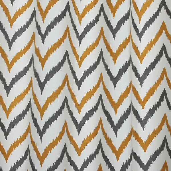 Pack_of_2_Cotton_Yellow_Double_Ikat_Chevron_Printed_Eyelet_Curtain_Set_for_Window_and_Door