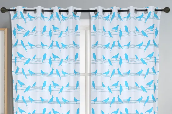 Pack_of_3_Cotton_Blue_Bird_Printed_With_Sheer_Eyelet_Curtain_Set_for_Window_and_Door