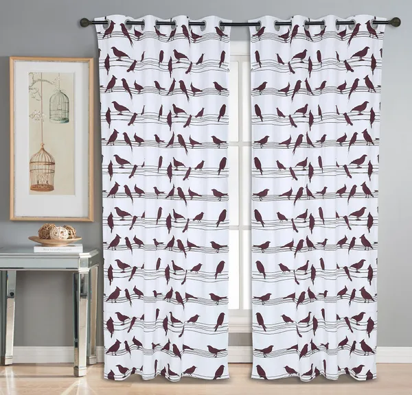 Pack_of_3_Cotton_Brown_Bird_Printed_With_Sheer_Eyelet_Curtain_Set_for_Window_and_Door