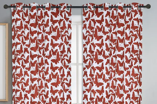 Pack_of_3_Cotton_Maroon_Butterfly_Printed_With_Sheer_Eyelet_Curtain_Set_for_Window_and_Door