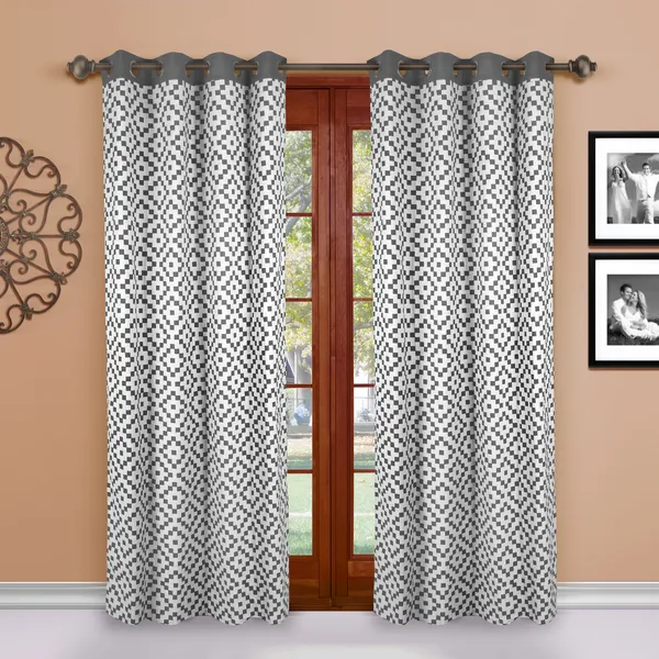 Pack_of_3_Cotton_Grey_Chip_Printed_With_Sheer_Eyelet_Curtain_Set_for_Window_and_Door