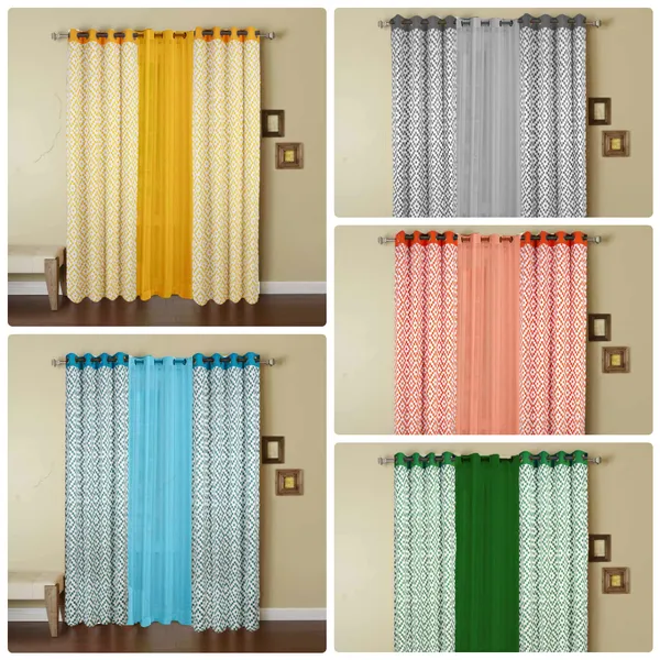 Pack_of_3_Cotton_Grey_Chip_Printed_With_Sheer_Eyelet_Curtain_Set_for_Window_and_Door