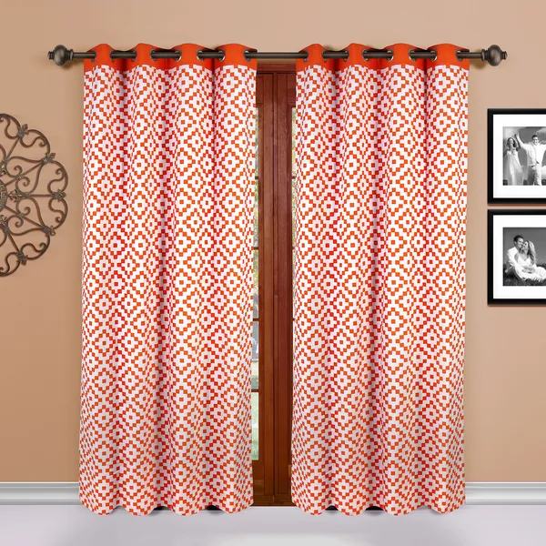 Pack_of_3_Cotton_Orange_Chip_Printed_With_Sheer_Eyelet_Curtain_Set_for_Window_and_Door