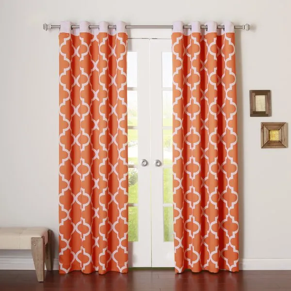 Pack_of_3_Cotton_Orange_Ogee_Printed_With_Sheer_Eyelet_Curtain_Set_for_Window_and_Door
