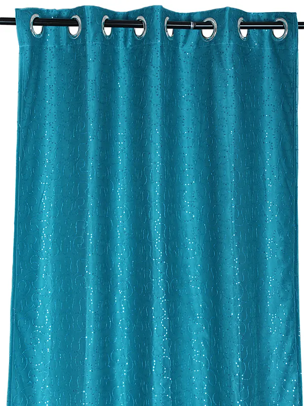 Pack_of_2_Polysilk_Blue_Sheer_Soild_Combo._Eyelet_Curtain_Set_for_Window_and_Door