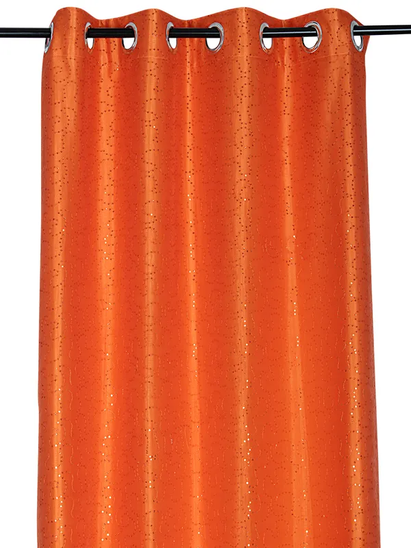 Pack_of_2_Polysilk_Orange_Sheer_Soild_Combo._Eyelet_Curtain_Set_for_Window_and_Door