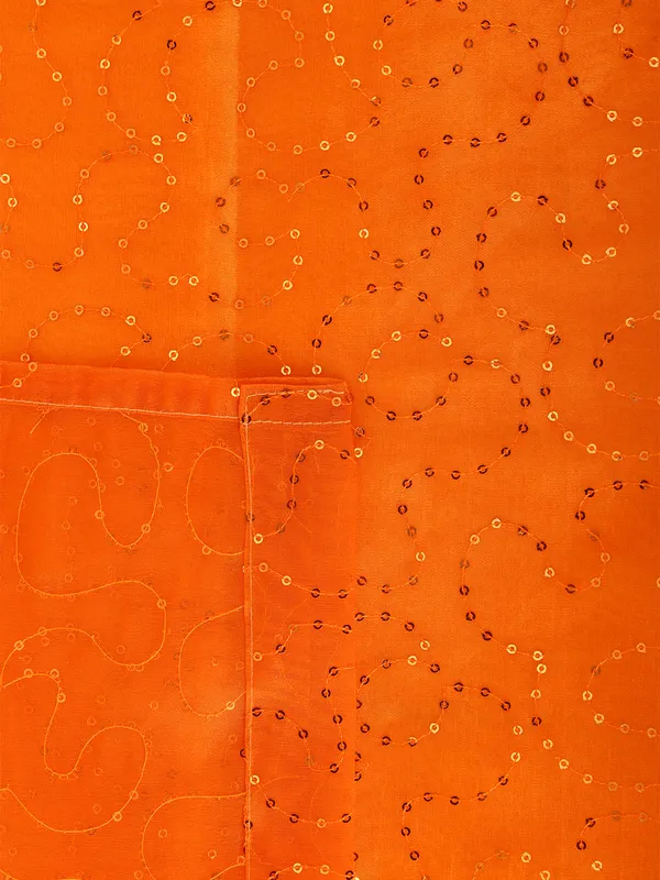 Pack_of_2_Polysilk_Orange_Sheer_Soild_Combo._Eyelet_Curtain_Set_for_Window_and_Door
