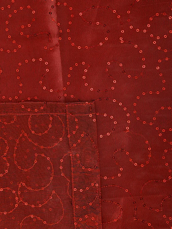 Pack_of_2_Polysilk_Maroon_Sheer_Soild_Combo._Eyelet_Curtain_Set_for_Window_and_Door