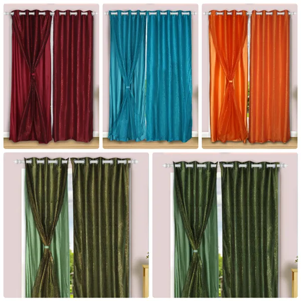 Pack_of_2_Cotton_Green_Sheer_Soild_Combo._Polyester_Eyelet_Curtain_Set_for_Window_and_Door