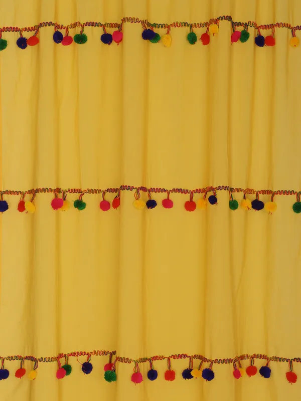 Pack_of_2_Cotton_Yellow_Sheer_Multicolor_Pompom_Rod_Pocket_Curtain_Set_for_Window_and_Door