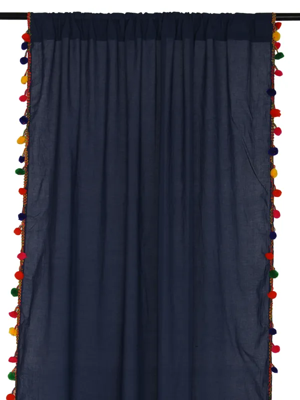 Pack_of_2_Cotton_Black_Sheer_Multicolor_Pompom_Rod_Pocket_Curtain_Set_for_Window_and_Door