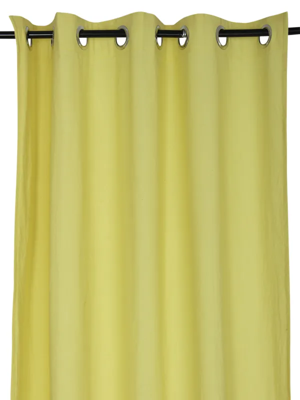 Pack_of_2_Cotton_Yellow_Solid_Eyelet_Curtain_Set_for_Window_and_Door
