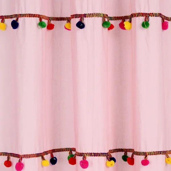 Pack_of_2_Cotton_Pink_Sheer_Multicolor_Pompom_Rod_Pocket_Curtain_Set_for_Window_and_Door