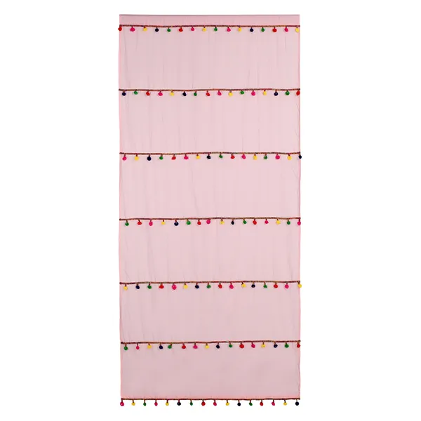 Pack_of_2_Cotton_Pink_Sheer_Multicolor_Pompom_Rod_Pocket_Curtain_Set_for_Window_and_Door