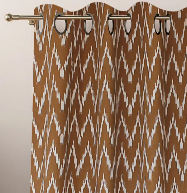 Pack_of_2_Cotton_Brown_Waggle_Printed_Eyelet_Curtain_Set_for_Window_and_Door