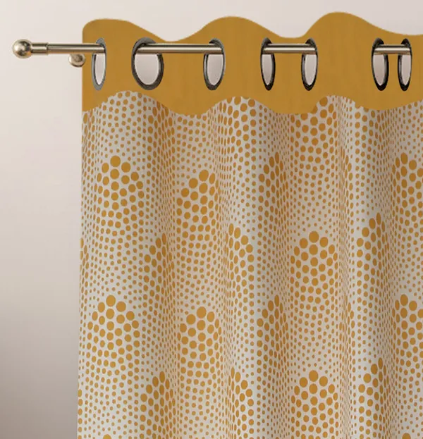 Pack_of_2_Cotton_Yellow_Bubble_Printed_Eyelet_Curtain_Set_for_Window_and_Door