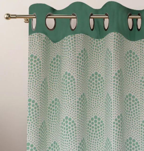 Pack_of_2_Cotton_Sea_Green_Bubble_Printed_Eyelet_Curtain_Set_for_Window_and_Door
