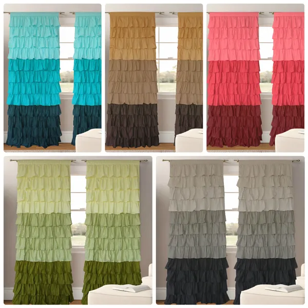 Pack_of_2_Cotton_Grey_Three_in_one_Ultimate_Ruffle_Cotton_Rod_Curtain_Set_for_Window_and_Door
