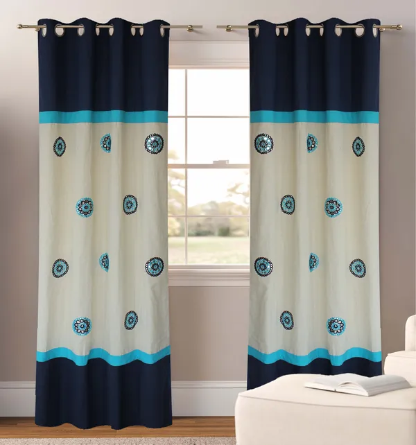 Pack_of_2_Cotton_Navy_Blue_Circular_Embroidery_Eyelet_Curtain_Set_for_Window_and_Door