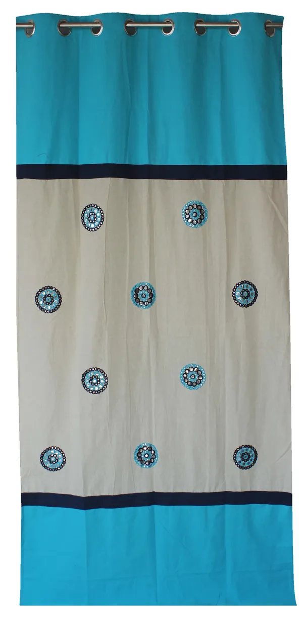 Pack_of_2_Cotton_Turquoise_Circular_Embroidery_Eyelet_Curtain_Set_for_Window_and_Door