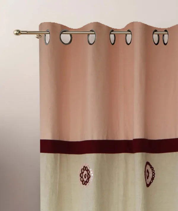 Pack_of_2_Cotton_Pink_Circular_Embroidery_Eyelet_Curtain_Set_for_Window_and_Door