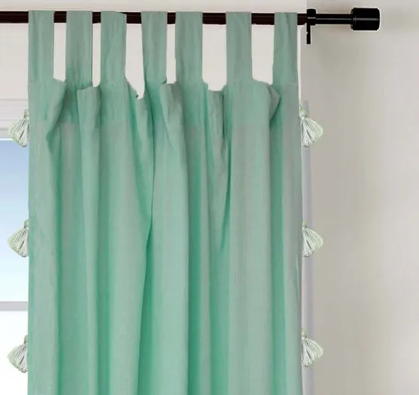 Pack_of_2_Cotton_Aqua_Sheer_Summer_fun_Tassel_Tab_Top_Curtain_Set_for_Window_and_Door