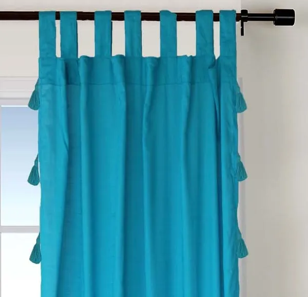 Pack_of_2_Cotton_Cotton_Turqouise_Sheer_Summer_fun_Tassel_Tab_Top_Curtain_Set_for_Window_and_Door