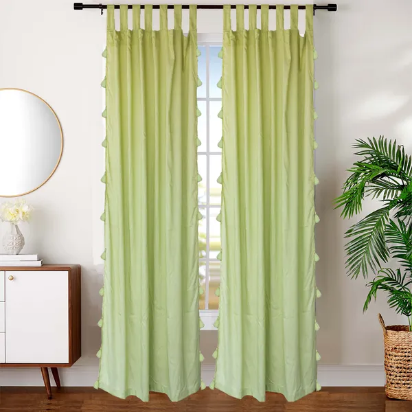 Pack_of_2_Cotton_Peasta_Green_Sheer_Summer_fun_Tassel_Tab_Top_Curtain_Set_for_Window_and_Door
