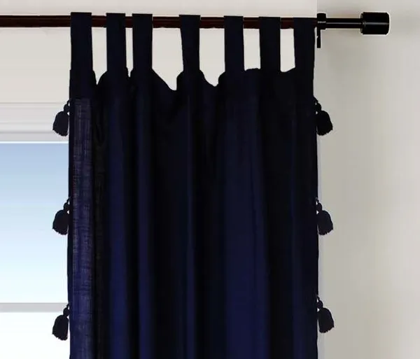 Pack_of_2_Cotton_Navy_Blue_Sheer_Summer_fun_Tassel_Tab_Top_Curtain_Set_for_Window_and_Door