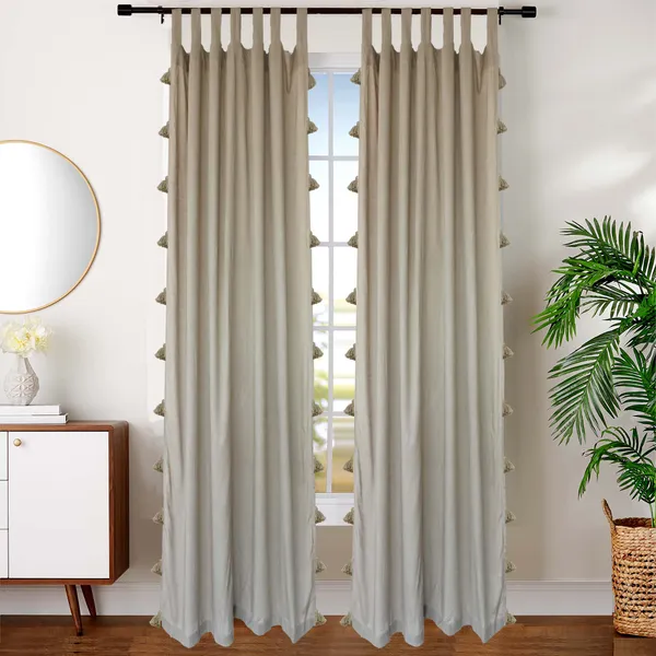 Pack_of_2_Cotton_French_Beige_Sheer_Summer_fun_Tassel_Tab_Top_Curtain_Set_for_Window_and_Door