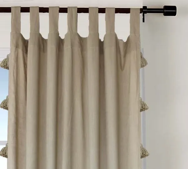 Pack_of_2_Cotton_French_Beige_Sheer_Summer_fun_Tassel_Tab_Top_Curtain_Set_for_Window_and_Door
