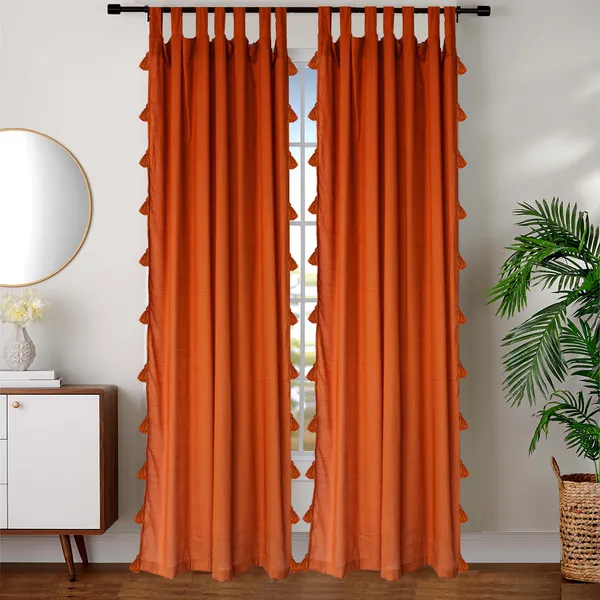 Pack_of_2_Cotton_Rustic_Sheer_Summer_fun_Tassel_Tab_Top_Curtain_Set_for_Window_and_Door