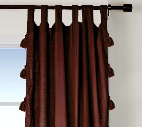Pack_of_2_Cotton_Brown_Sheer_Summer_fun_Tassel_Tab_Top_Curtain_Set_for_Window_and_Door