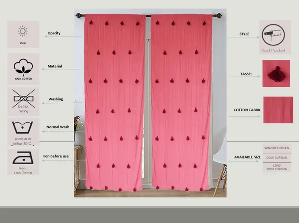 Pack_of_2_Cotton_Redish_Sheer_Merit_Tassel_Collection_Curtain_Set_for_Window_and_Door