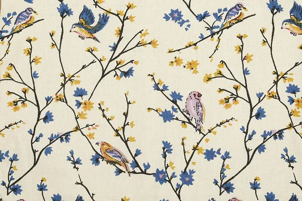 Pack_of_18_Pieces_Cotton_Beige_Bird_Printed_Place_Mat_With_Napkin_for_Dining_and_Center_Table