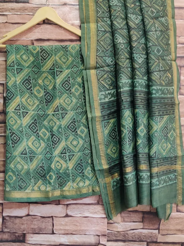 Hand_Printed_GREEN_-_2PC_DABU_AJRAKH_BLOCK_PRINTED_CHANDERI_SILK_SUIT_MATERIAL_SET