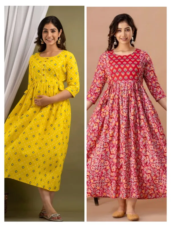 Dancing_Cotton_Printed_Maternity_And_Feeding_Kurti_Combo_Of_2