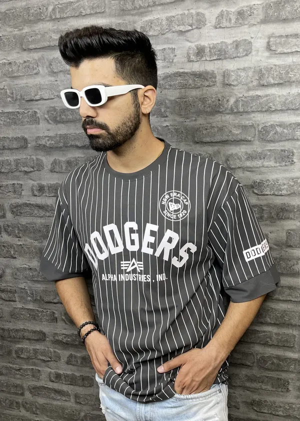 Dark_Grey_Allover_Honey_Comb_Printed_Round_Neck_Soft_T-Shirt_For_Men