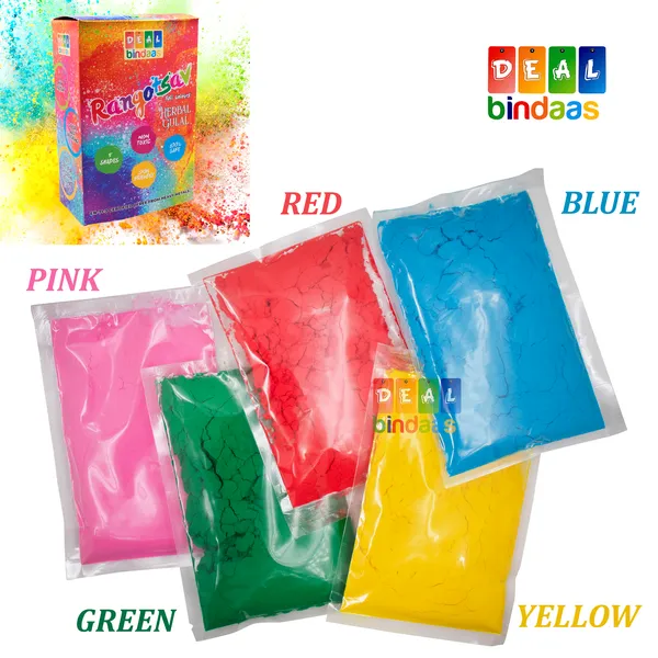 Rangotasav_Holi_Colour_Herbal_Gulal_250_GMS_5_Shades|_NonToxic_|_Eco_Friendly_|_100%_Safe_Holi_Color_Powder,_Pack_of_1_=_250gm._(5pcs_X_50gm)_Herbal_Gulal